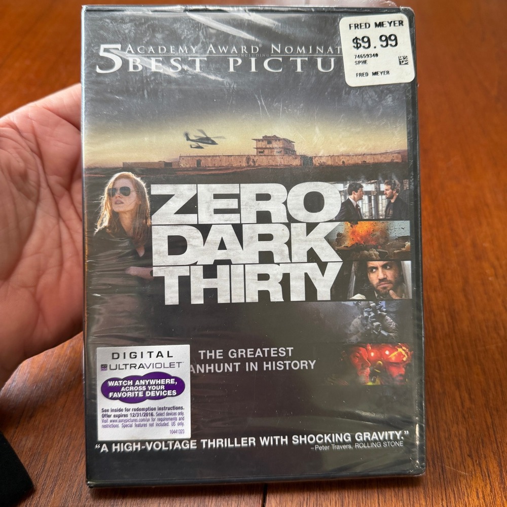 Sony Zero Dark Thirty DVD Jessica Chastain Kathryn Bigelow Movie New Sealed
